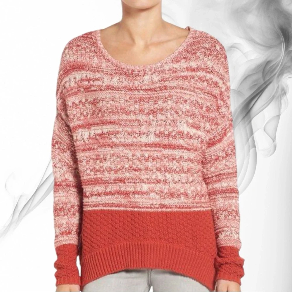 Caslon Red and Cream Sweater